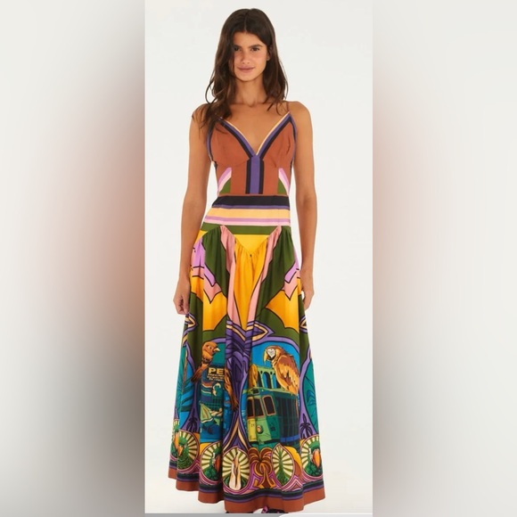 FARM Rio Dresses & Skirts - FARM Rio Colorful Graphic Maxi dress